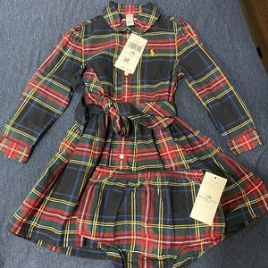 RALPH LAUREN GIRL'S 2 PIECE OUTFIT